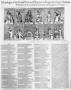 Un Catalogo delle Diverse Sete e Opinioni in Inghilterra e Altri Paesi, 1646 da English School